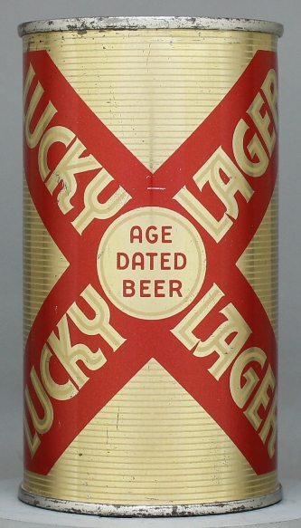 Lucky Lager Aged Dated Beer Flat Top Can