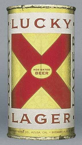 Lucky Lager Aged Dated Beer Flat Top Can