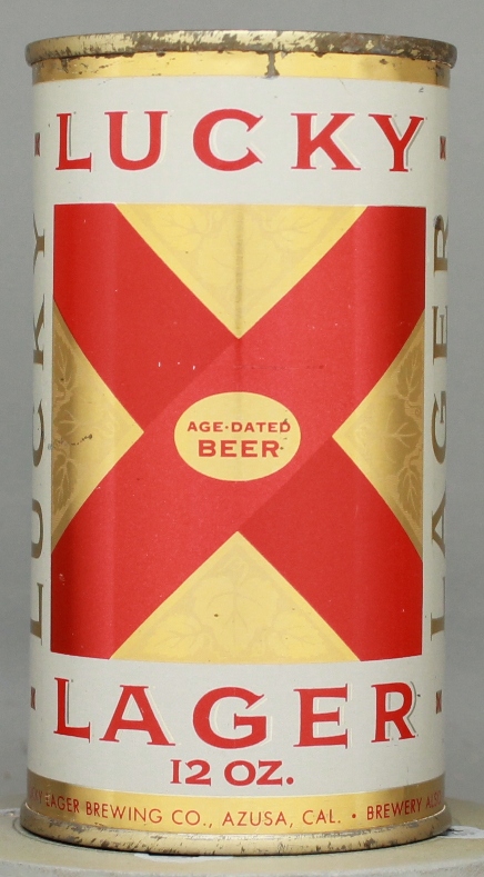 Lucky Lager Aged Dated Beer Flat Top Can