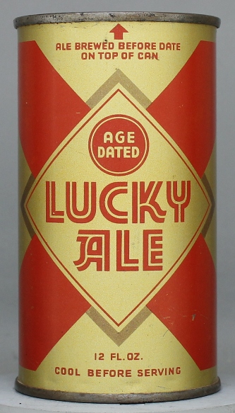 Lucky Lager Age Dated Ale Flat Top Can