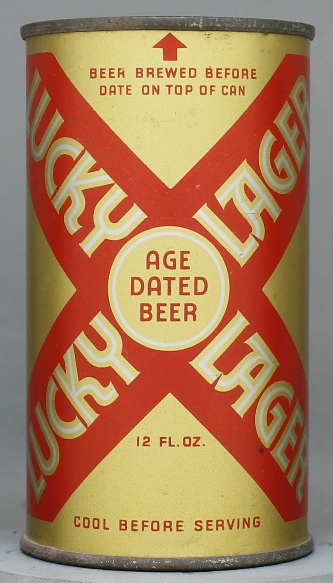 Lucky Lager Aged Dated Beer Flat Top Can