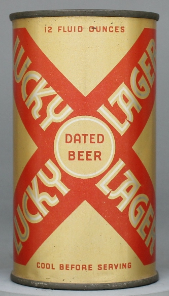 Lucky Lager Dated Beer Flat Top Can