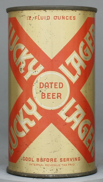 Lucky Lager Dated Beer Flat Top Can
