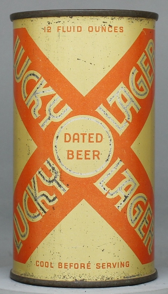 Lucky Lager Dated Beer Flat Top Can