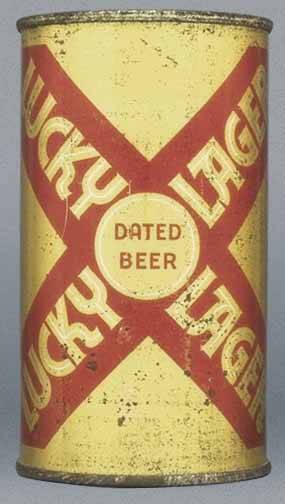Lucky Lager Dated Beer Flat Top Can