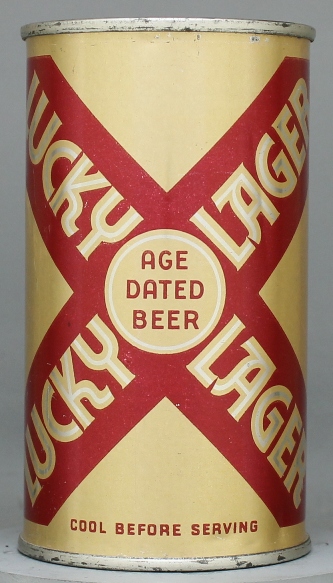 Lucky Lager Beer Flat Top Can