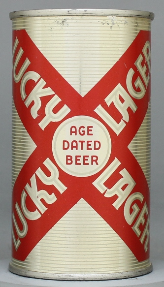 Lucky Lager Beer Flat Top Can