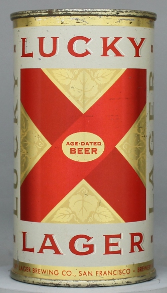 Lucky Lager Beer Flat Top Can