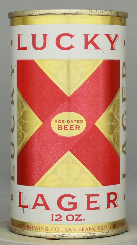 Lucky Lager Beer Flat Top Can