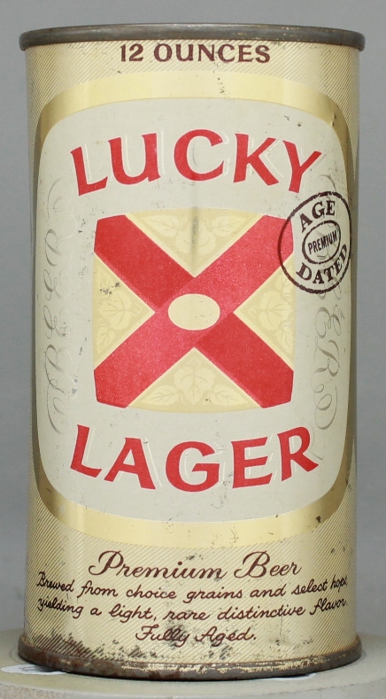 Lucky Lager Age Dated Beer Flat Top Can