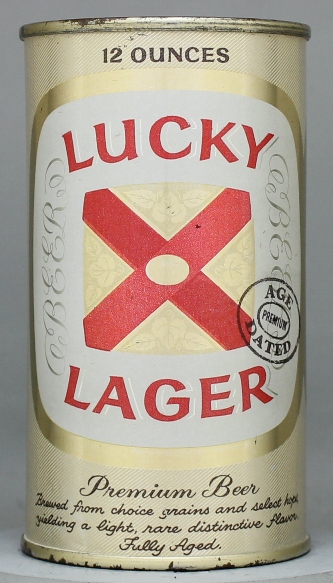 Lucky Lager Age Dated Beer Flat Top Can