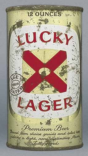 Lucky Lager Age Dated Beer Flat Top Can