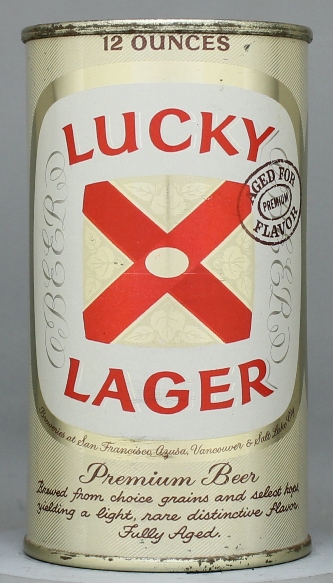 Lucky Lager Aged For Flavor Beer Flat Top Can