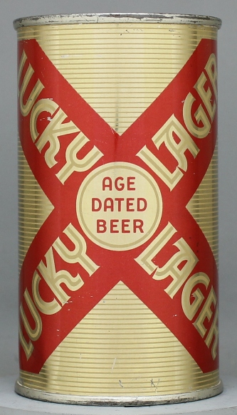 Lucky Lager Age Dated Beer Flat Top Can