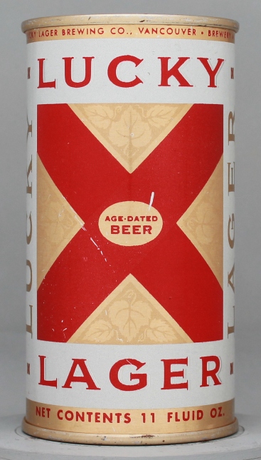 Lucky Lager Age Dated Beer Flat Top Can