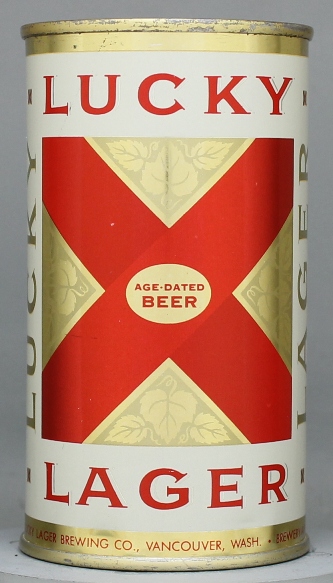 Lucky Lager Age Dated Beer Flat Top Can