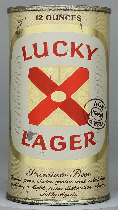 Lucky Lager Age Dated Beer Flat Top Can