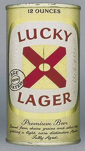 Lucky Lager Age Dated Beer Flat Top Can