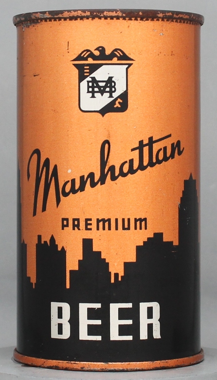 Manhattan Premium Beer Flat Top Can