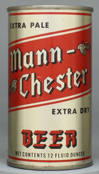 Mann-chester Extra Pale Extra Dry Beer Flat Top Can