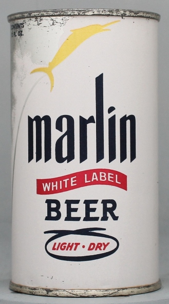 Marlin White Label Beer Flat Top Can