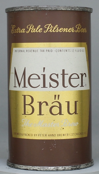 Meister Brau Extra Pale Pilsener Beer Flat Top Can