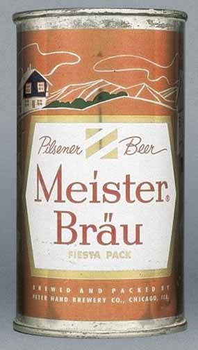 Meister Brau Pilsener Beer Flat Top Can