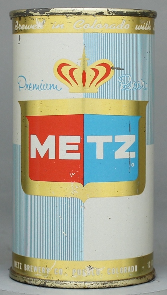 Metz Premium Beer Flat Top Can