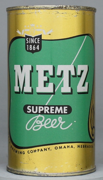 Metz Supreme Beer Flat Top Can