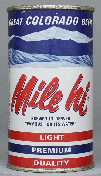 Mile Hi Light Premium Beer Flat Top Can