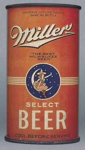 Miller Select Beer Flat Top Can