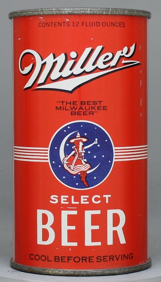 Miller Select Beer Flat Top Can
