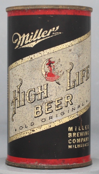 Miller High Life Beer Flat Top Can