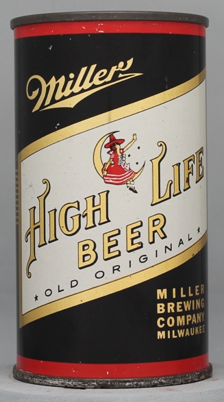 Miller High Life Beer Flat Top Can