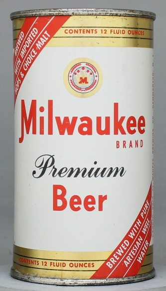 Milwaukee Brand Premium Beer Flat Top Can