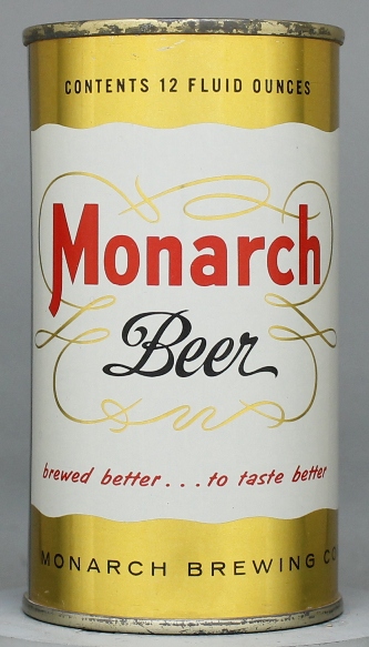 Monarch Beer Flat Top Can