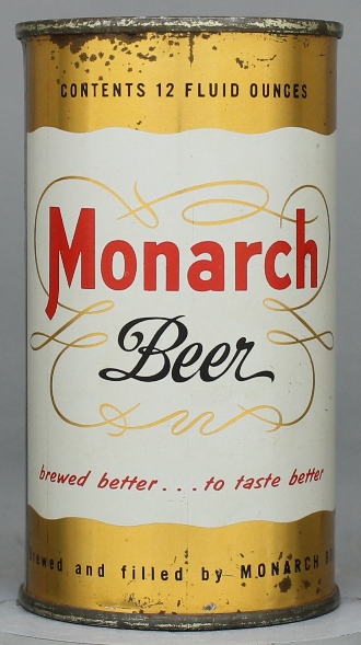 Monarch Beer Flat Top Can