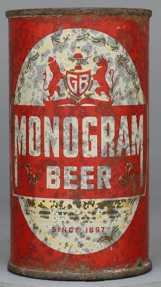 Monogram Beer Flat Top Can