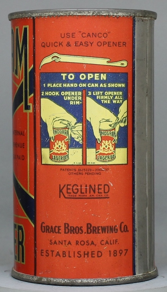 Monogram Lager Beer Flat Top Can