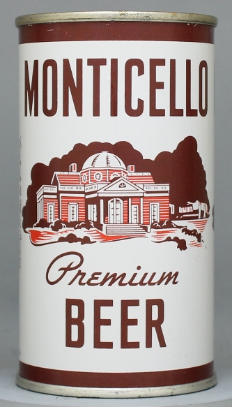 Monticello Premium Beer Flat Top Can