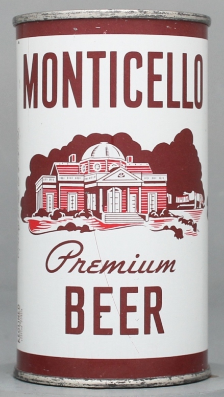 Monticello Premium Beer Flat Top Can