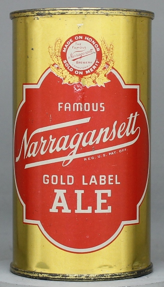 Narragansett Gold Label Ale Flat Top Can