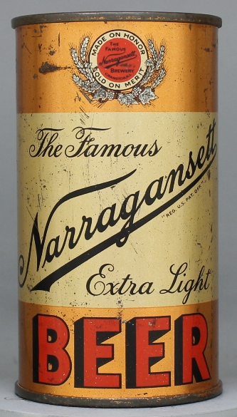 Narragansett Extra Light Beer Flat Top Can