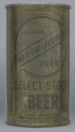Narragansett Select Stock Lager Beer Flat Top Can