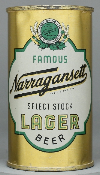 Narragansett Select Stock Lager Beer Flat Top Can