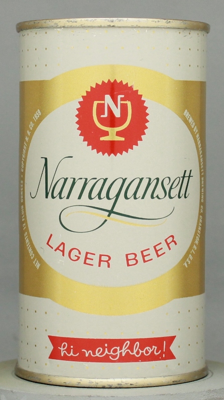 Narragansett Lager Beer Flat Top Can