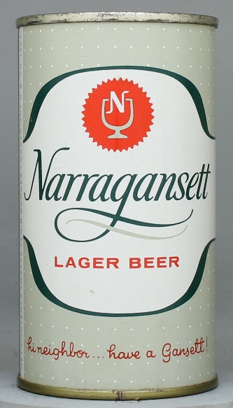 Narragansett Lager Beer Flat Top Can