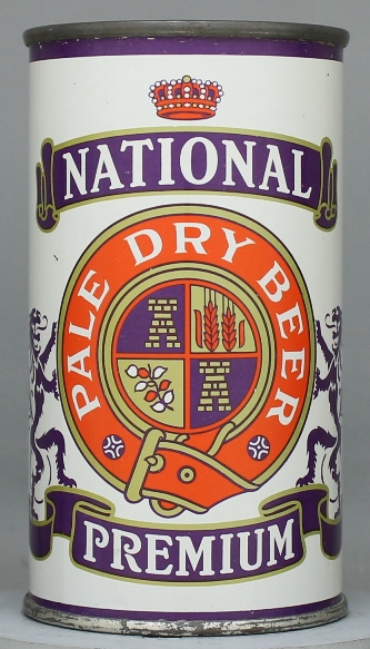 National Premium Pale Dry Beer Flat Top Can
