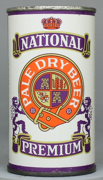 National Premium Pale Dry Beer Flat Top Can