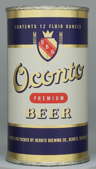 Oconto Premium Beer Flat Top Can
